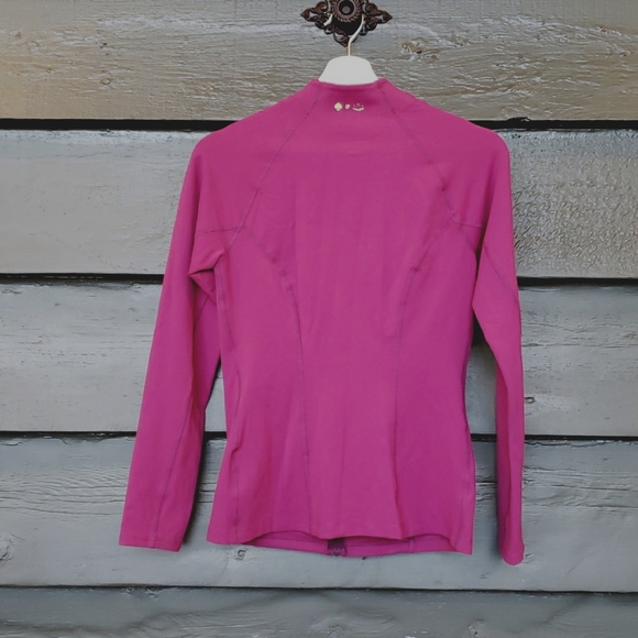 KATE SPADE x BEYOND YOGA Zinfandel Neck Bow Front Zip Jacket sz S Women's Yoga - Picture 9 of 16